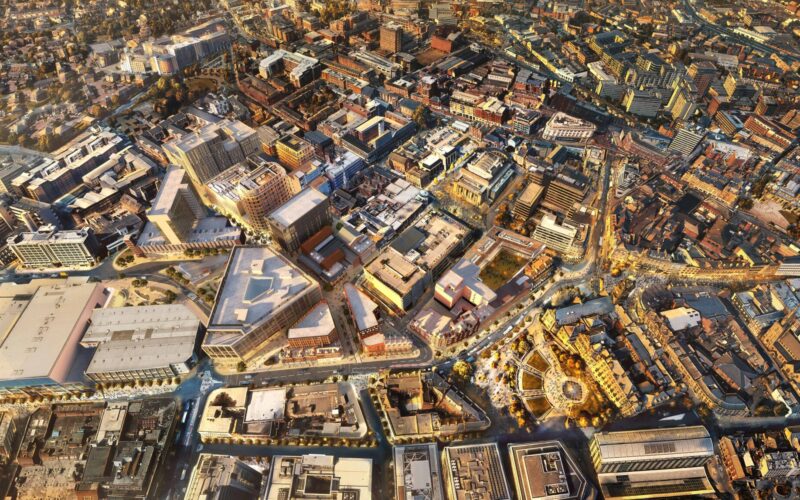 Aerial view of Sheffield city centre