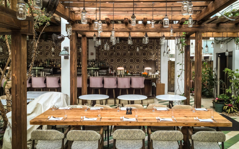 Miami,Beach,,Fl,-,January,30,2015:,Outdoor,Patio,Bar