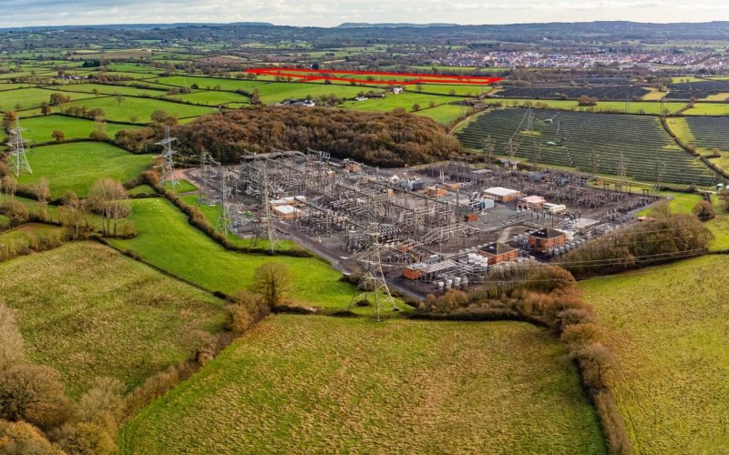 Statera Exeter BESS site (red line)