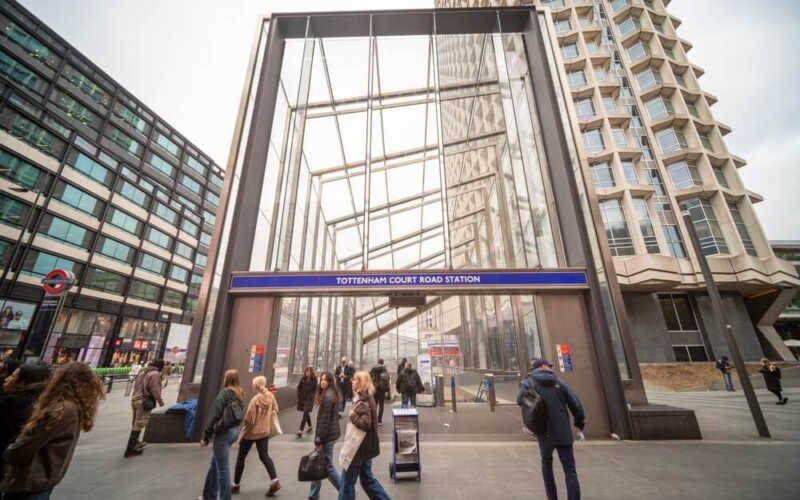 London-,November,14,,2024:,Tottenham,Court,Road,Underground,Station,In