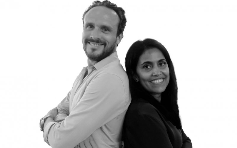 Upflex co-founders Christophe Garnier and Ginger Dhaliwal