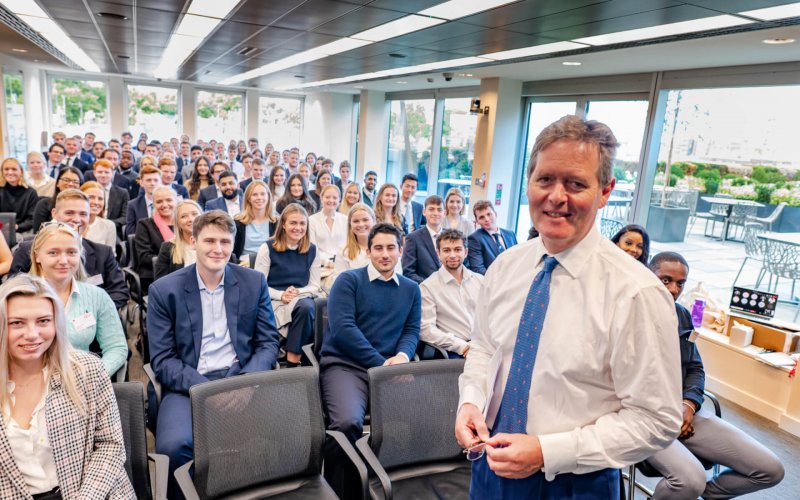 William Beardmore-Gray with the graduates