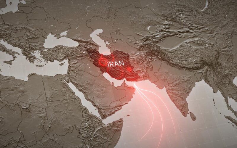 A,Detailed,Political,Map,Of,Iran,Showing,Its,Borders,And