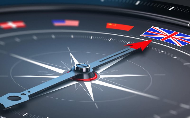 3d,Illustration,Of,A,Compass,With,Many,Flags,,The,Needle